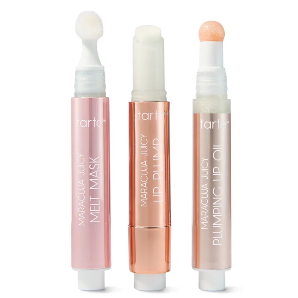 tarte Maracuja Juicy Lip Trio – Pink & Rose Gold Hydrating Lip Care Set